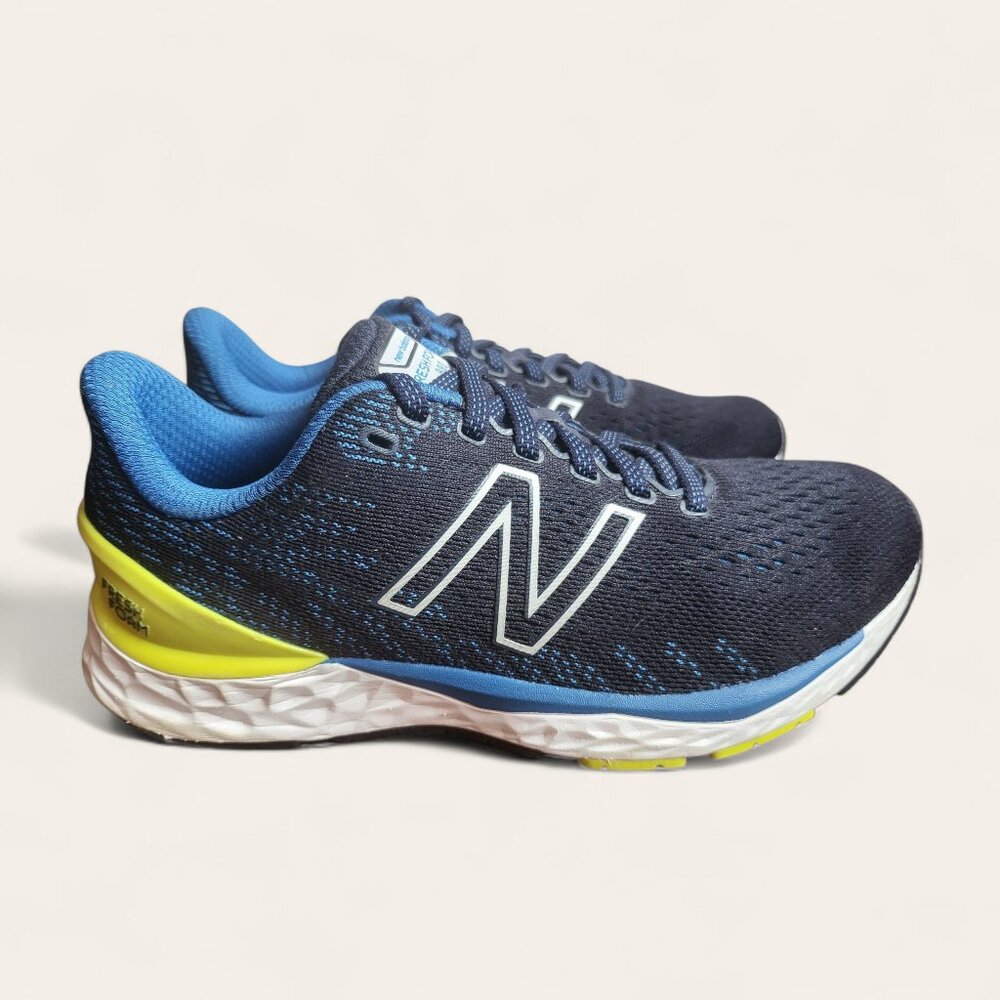 New Balance Fresh Foam 880 Boys Running Shoes Blue 3.5 Wide Low Top Lace Up